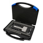 Prægestempler i sæt 5 mm med tal, bogstaver og håndtag